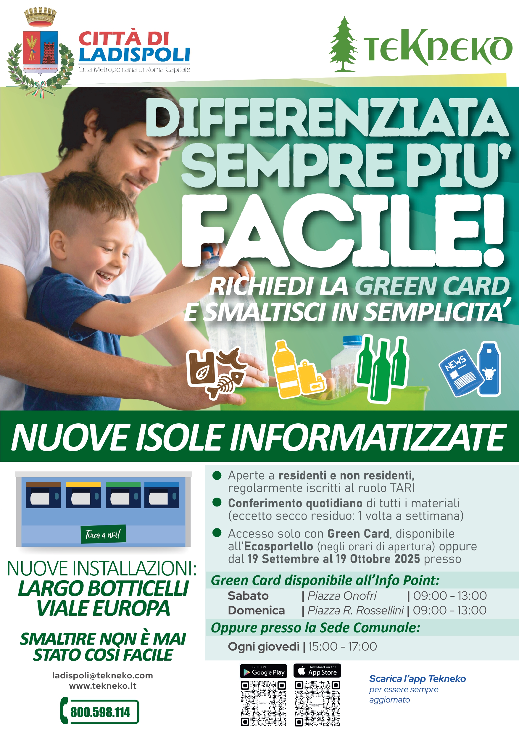 Consegna green card isole informatizzate Ladispoli