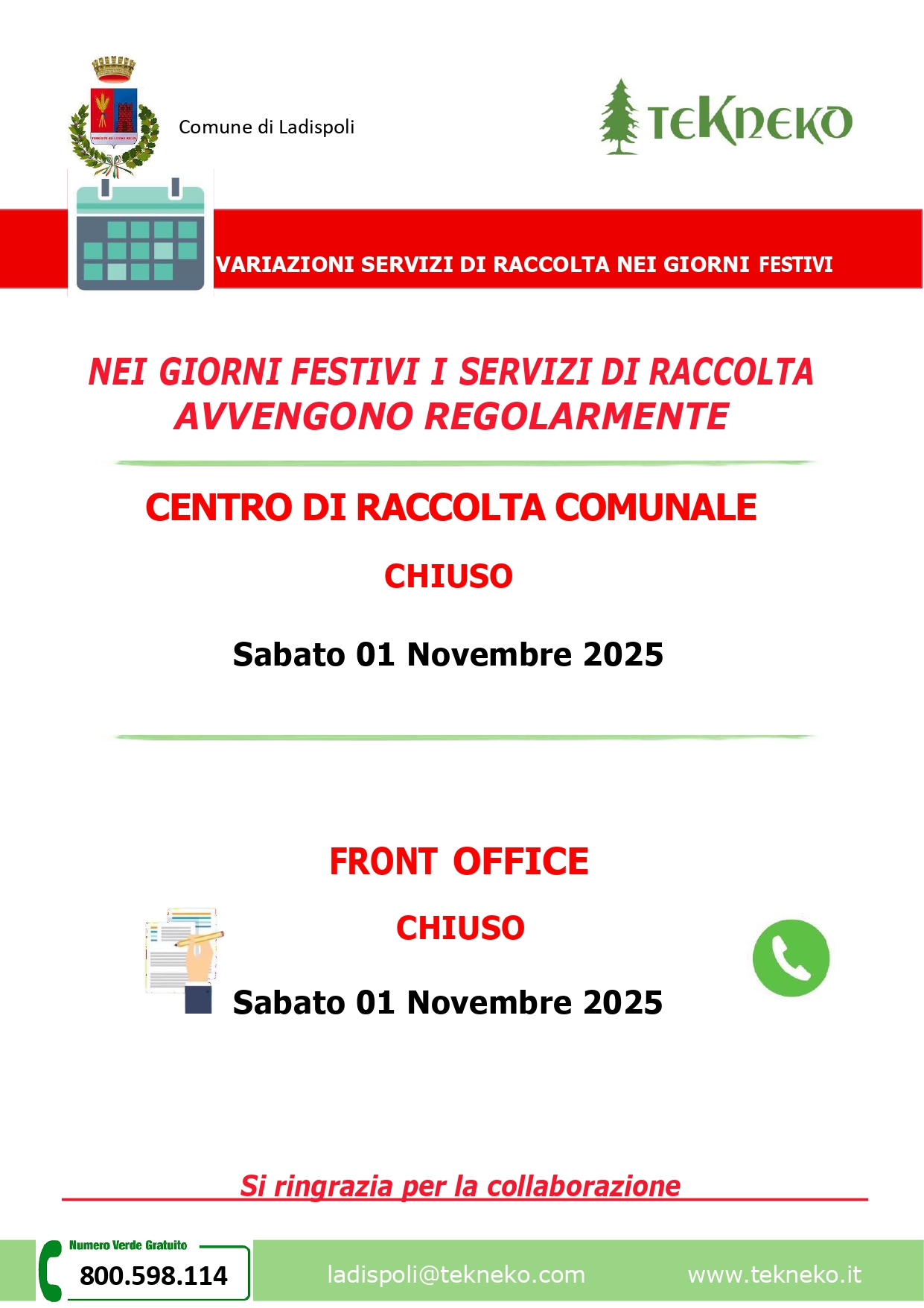 Festività 01 novembre 2025