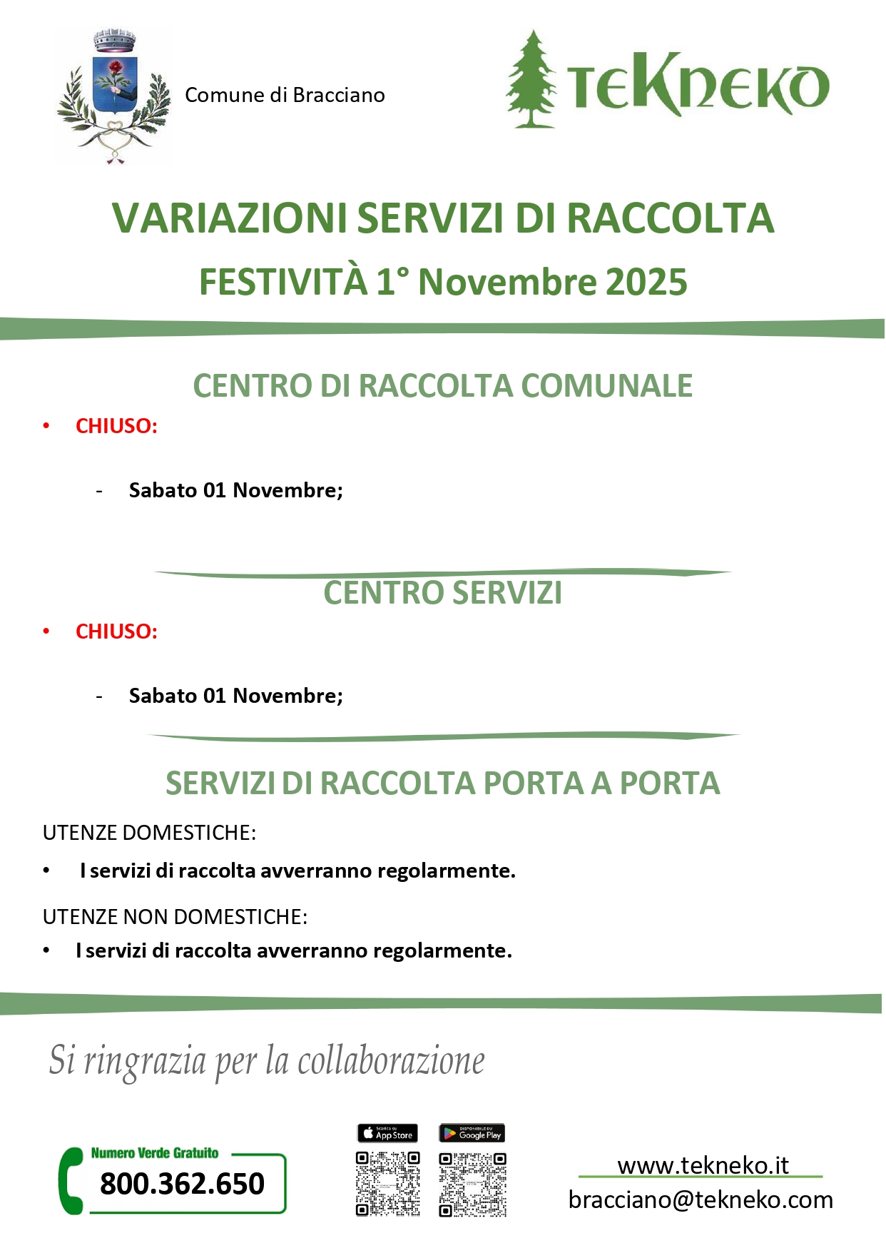 Festività 01 novembre 2025